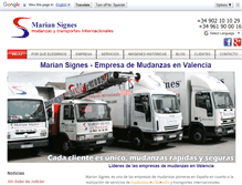 Tablet Screenshot of mariansignesmudanzas.com